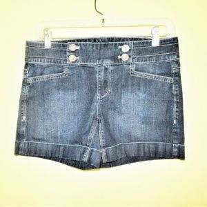 WHITE HOUSE|BLACK MARKET BLUE DENIM SHORTS-0